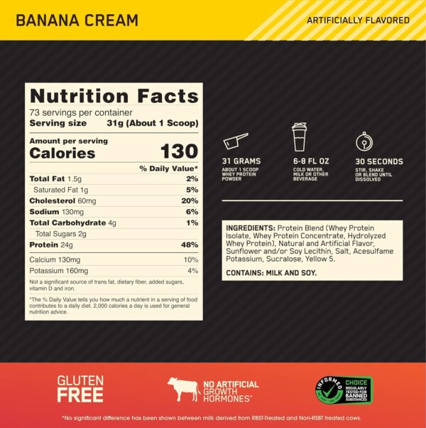 GOLD STANDARD 100% WHEY 5 LB - Imagen 5