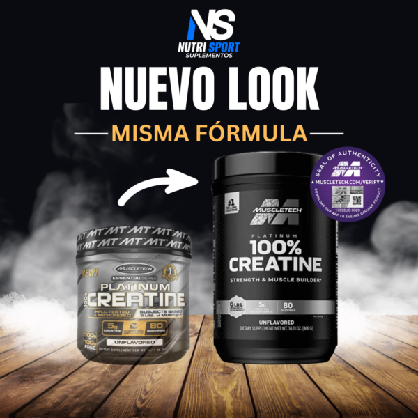 CREATINA PLATINUM 80 SERVICIOS / 400 GRAMOS - Imagen 2