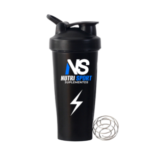 SHAKER NUTRI SPORT NEGRO 600 ML