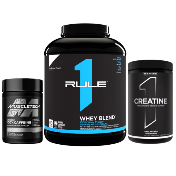WHEY BLEND 5LB + CREATINA R1 390GR + CAFEINA MUSCLETECH