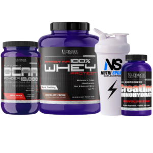 PROSTAR 5,28 LB + CREATINA ULTIMATE 300 GR + BCAA 457 GR + SHAKER NS