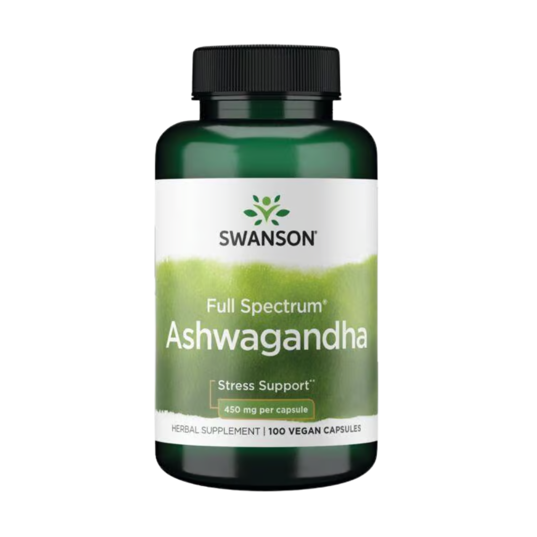 SWANSON FULL SPECTRUM ASWAGANDHA 450MG 100 CÁPSULAS