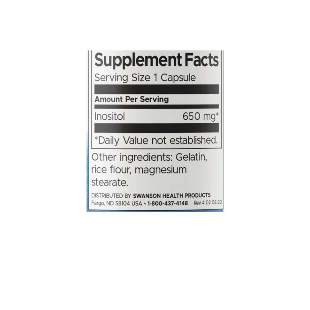 INOSITOL SWANSON 650 MG 100 CÁPSULAS - Imagen 2