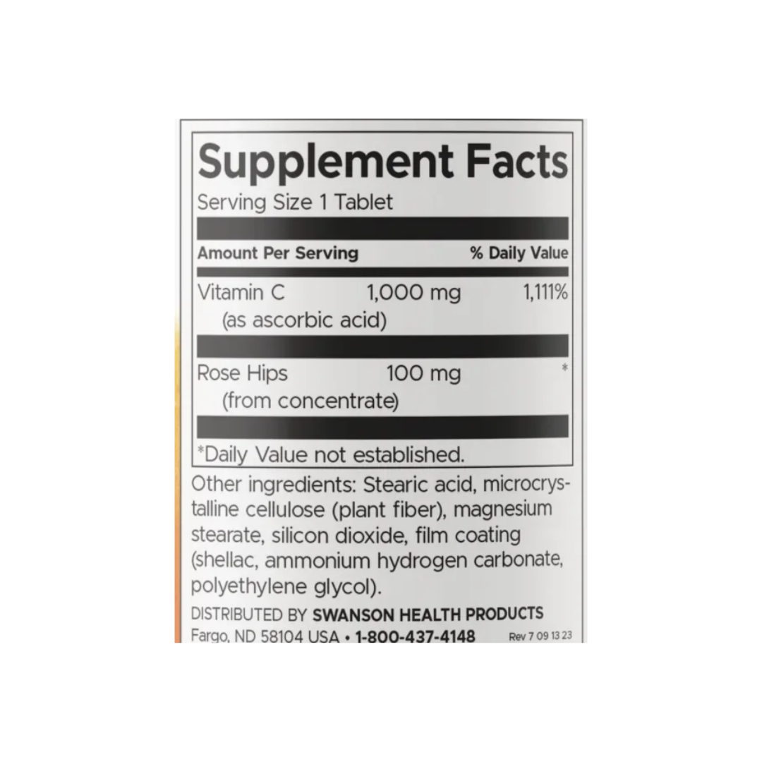 VITAMINA C SWANSON 1000 MG 90 CÁPSULAS - Imagen 2