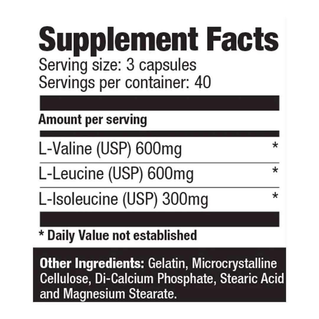 BCAA 500 MG 120 CAPS - Imagen 2
